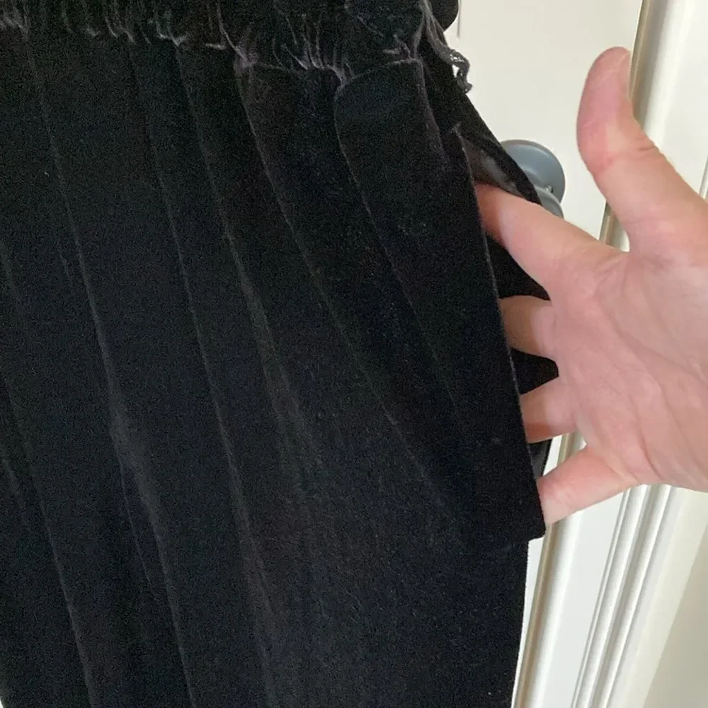 Chicos Womens Velvet V Neck Jumpsuit XXL Black Long Sleeve Wide Leg‎ Classy - Picture 7 of 14